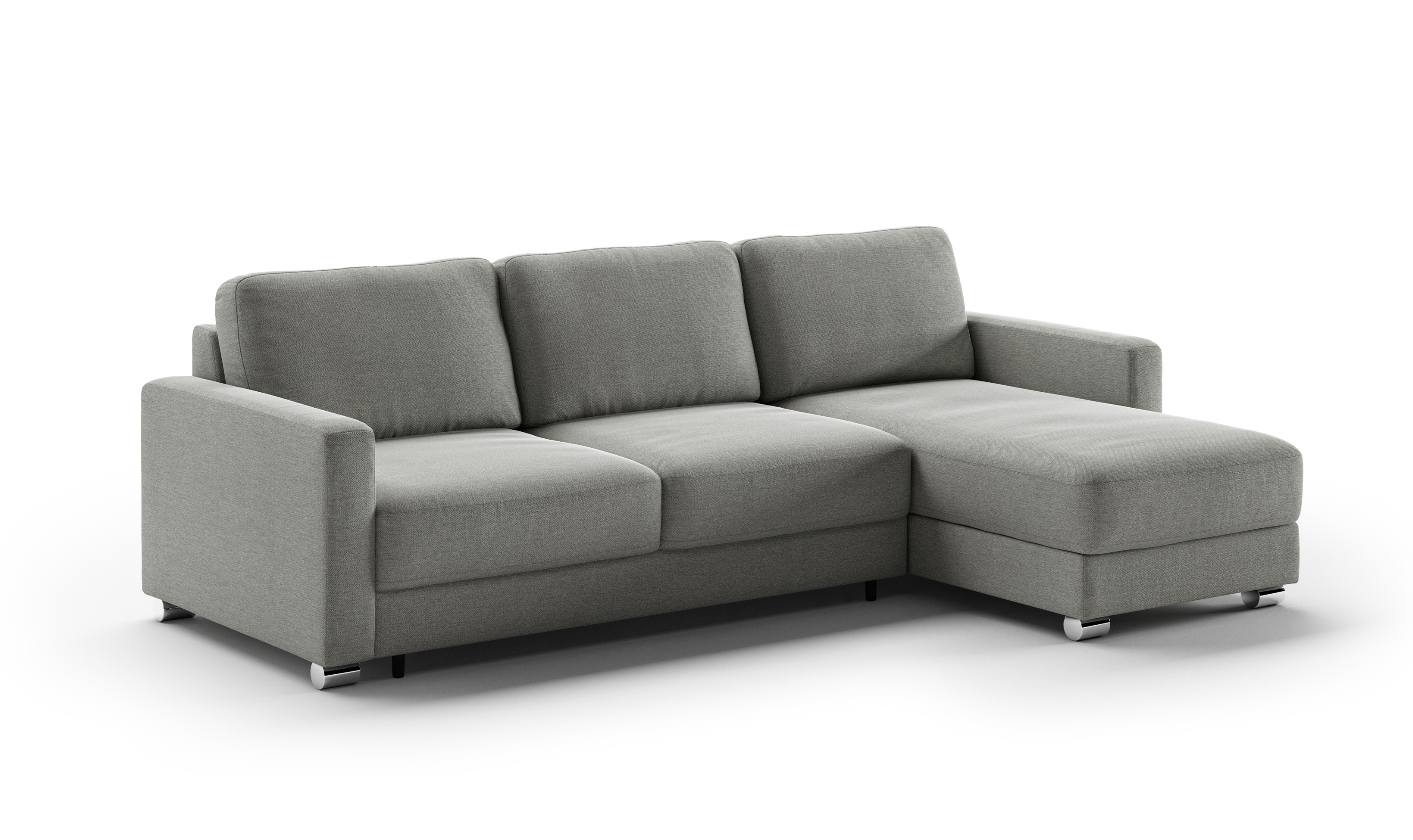 Luonto Hampton L-Shaped Fabric Sectional Sofa Sleeper with Reversible Chaise