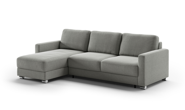 Luonto Hampton L-Shaped Fabric Sectional Sofa Sleeper with Reversible Chaise