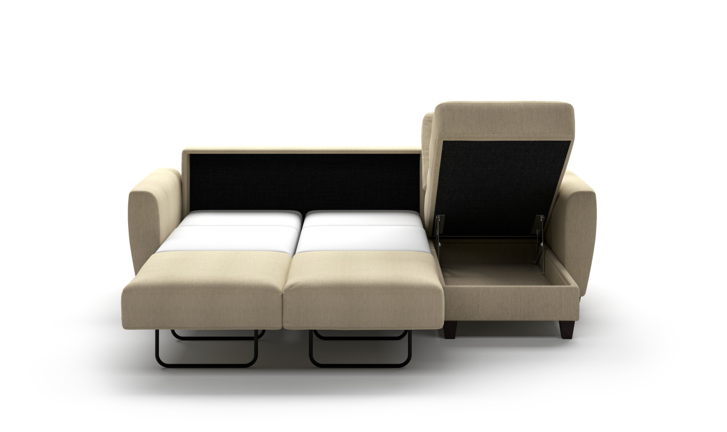 Luonto Made To Order Harper L-shaped Fabric Sectional Sleeper Sofa