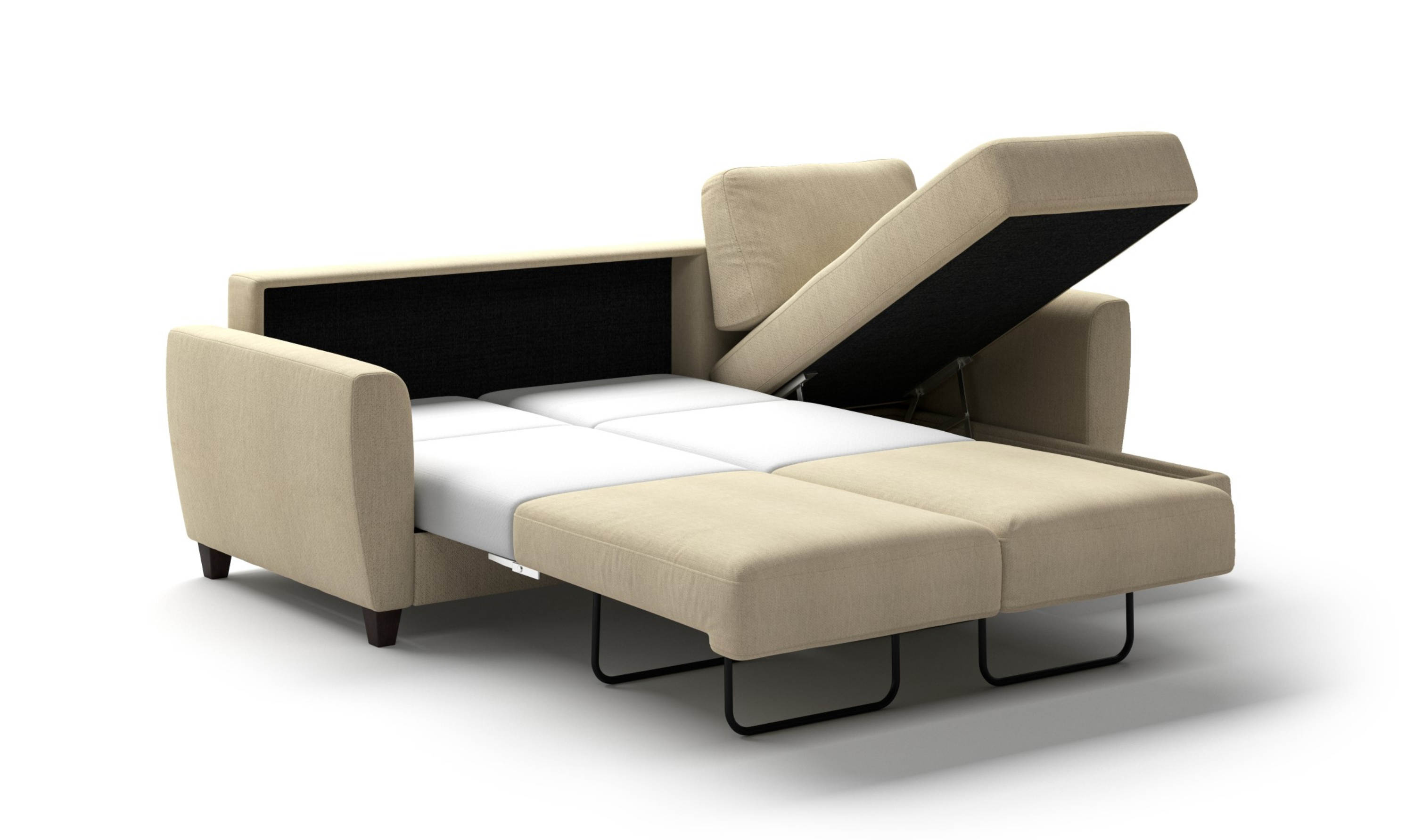 Luonto Made To Order Harper L-shaped Fabric Sectional Sleeper Sofa
