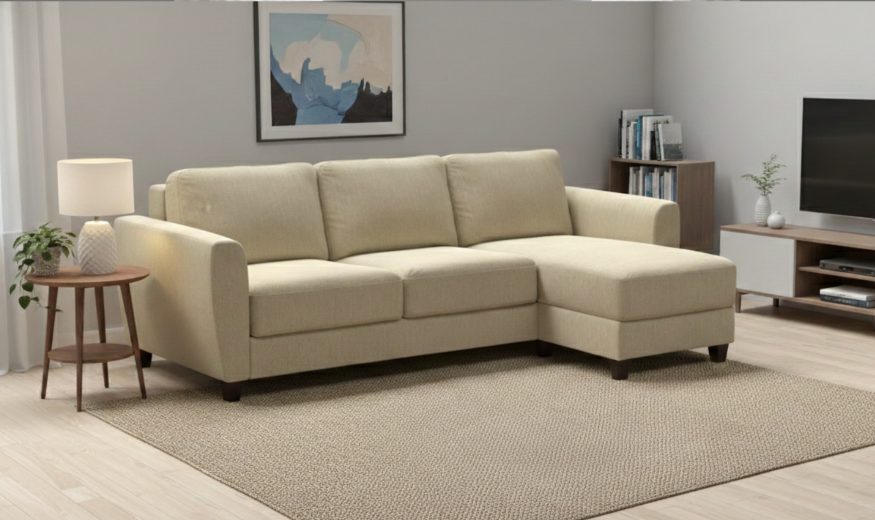 Luonto Made To Order Harper L-shaped Fabric Sectional Sleeper Sofa