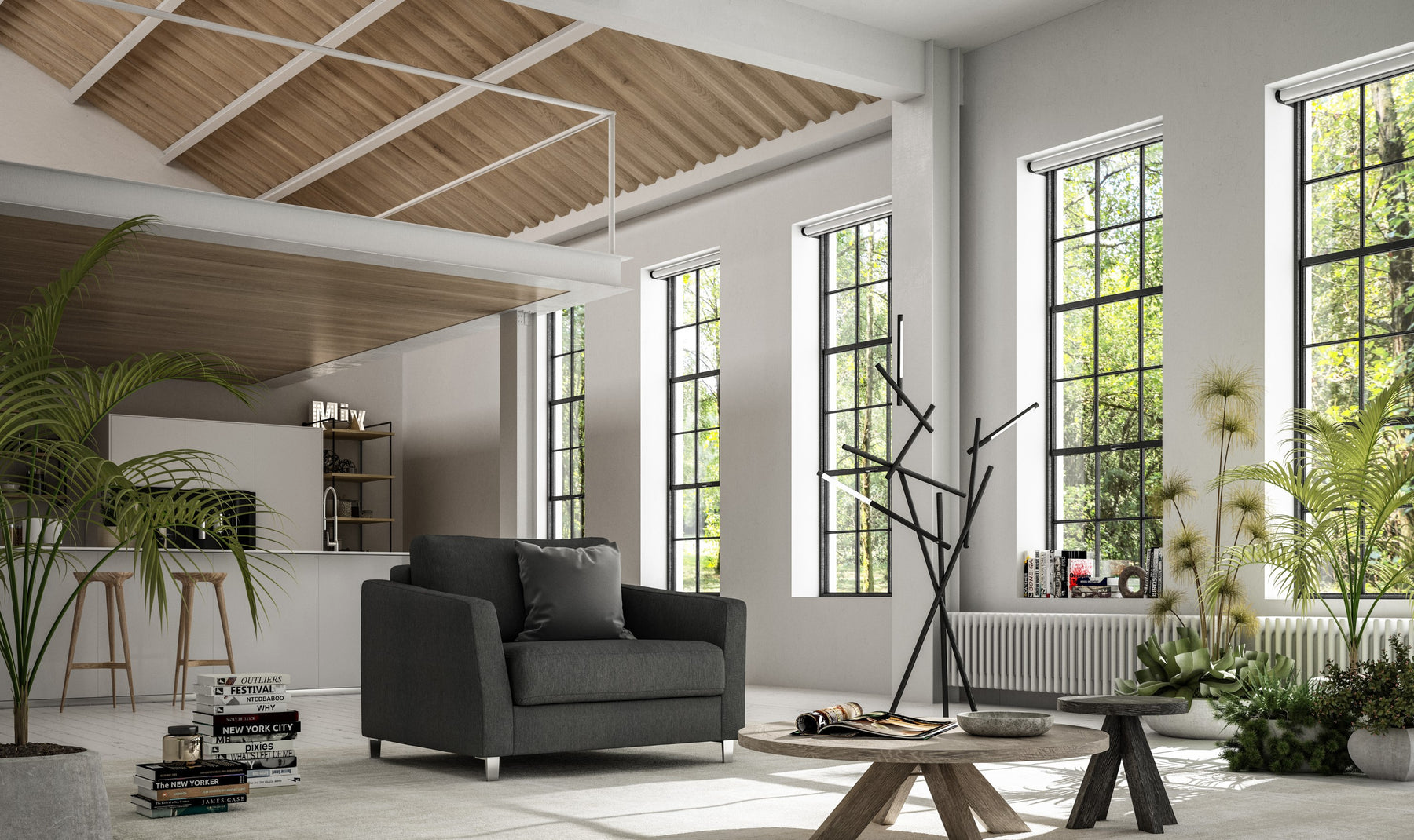 Luonto Monika Fabric Sleeper Sofa with Nest Function
