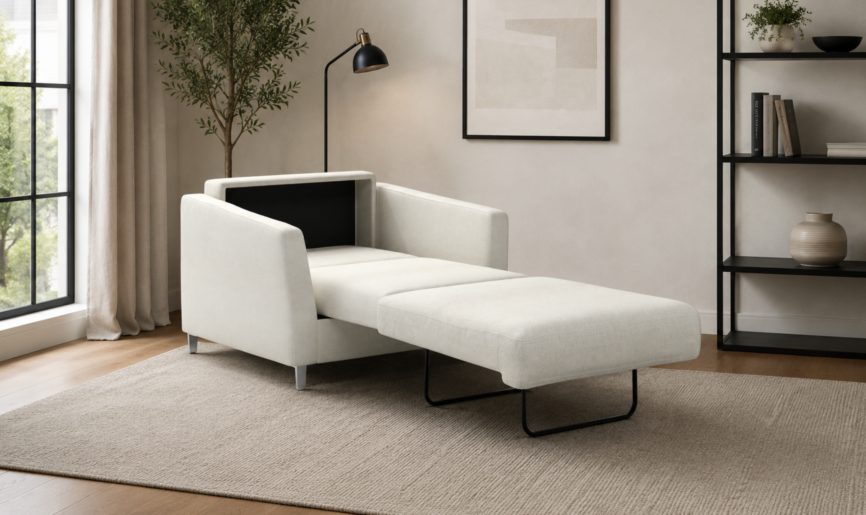 Luonto Monika Fabric Sleeper Sofa with Nest Function