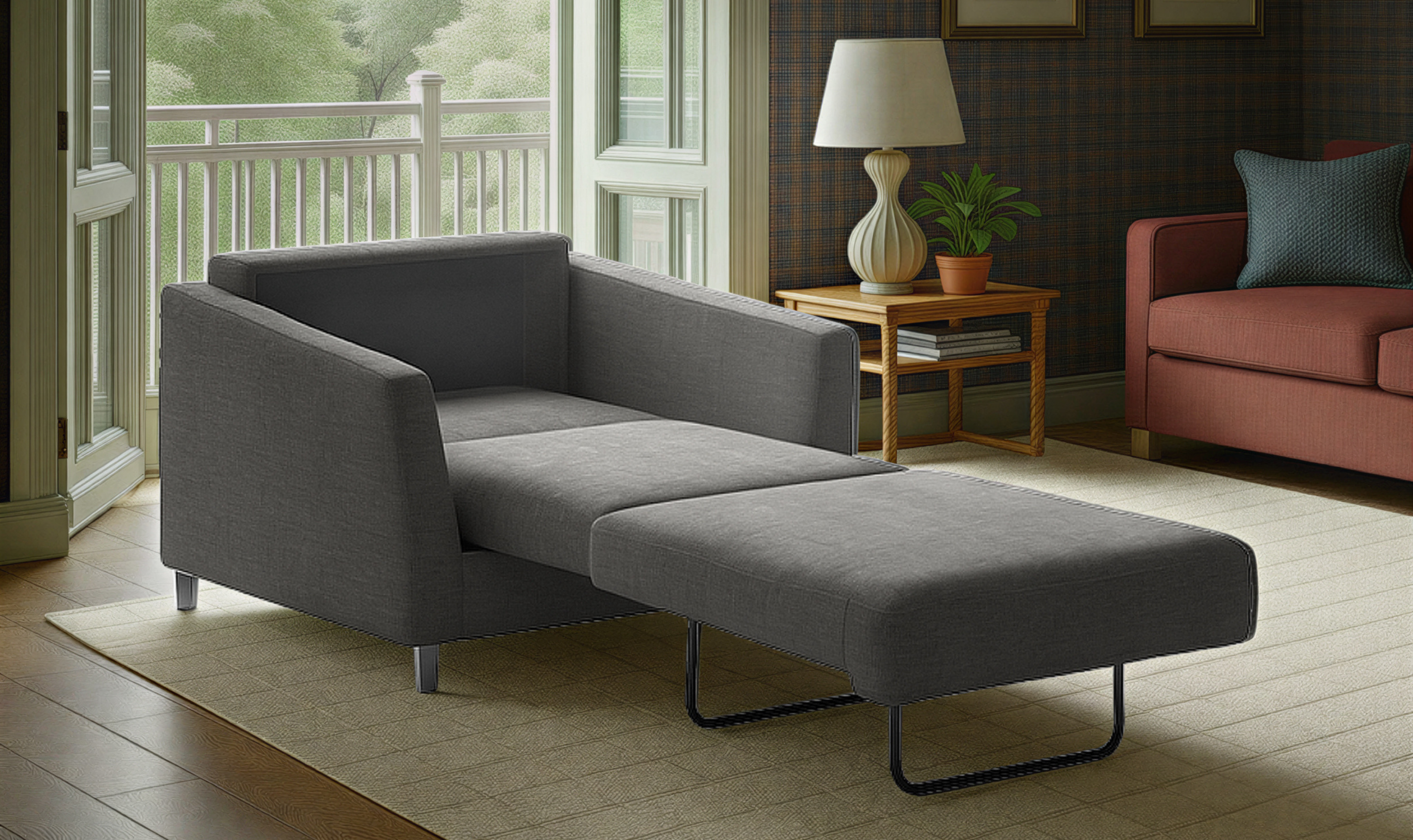 Luonto Monika Fabric Sleeper Sofa with Nest Function