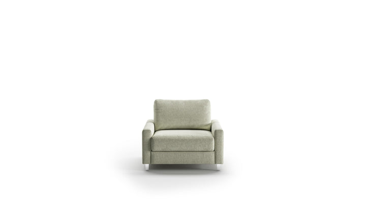 Luonto Nico Cot Sleeper Chair With Walnut or Chrome Leg Finish