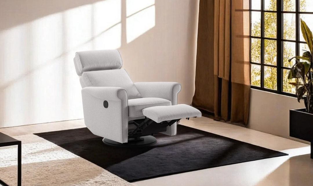 Luonto Rolled Arm Recliner Chair with Adjustable Headrest Jennifer Furniture