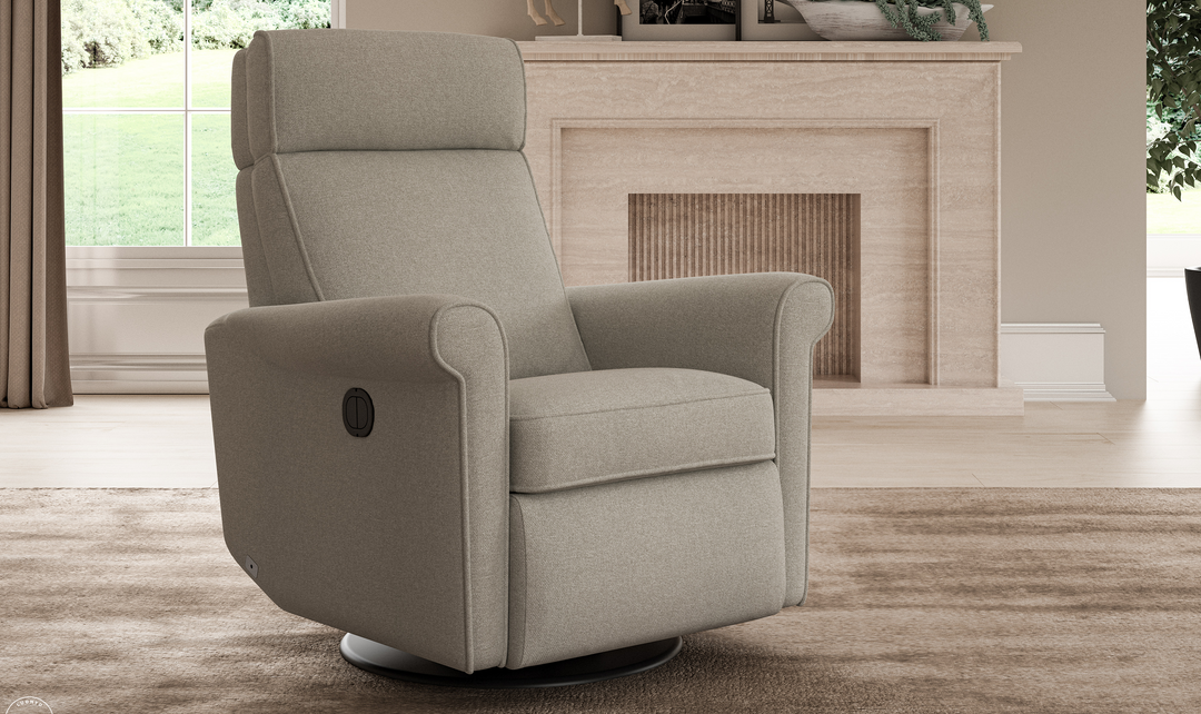 Luonto Rolled Arm Recliner Chair with Adjustable Headrest