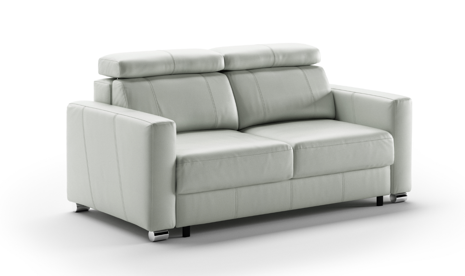 Luonto West Level Leather Loveseat Sleeper with Adjustable Neck Rests-Jennifer Furniture