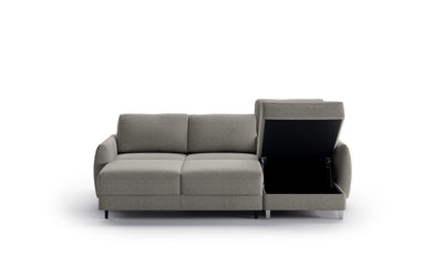 Luonto Delta L-shaped Fabric Sectional Sleeper with storage