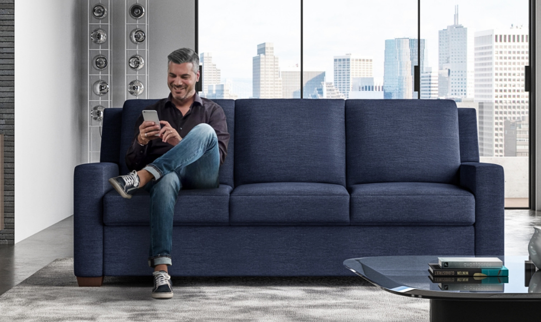 American Leather Lyons Comfort Sleeper With Track Arms-Jennifer Furniture