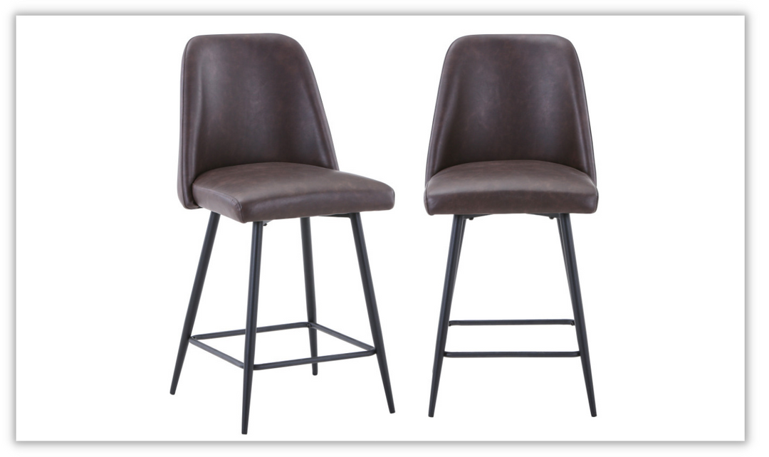 ElegantLiving Upholstery Chair in Brown Set of 2