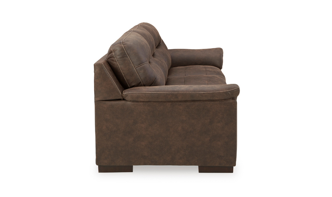 Maderla 3-Seater Leather Sofa With Pillow Top Arms