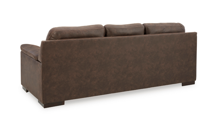 Maderla 3-Seater Leather Sofa With Pillow Top Arms