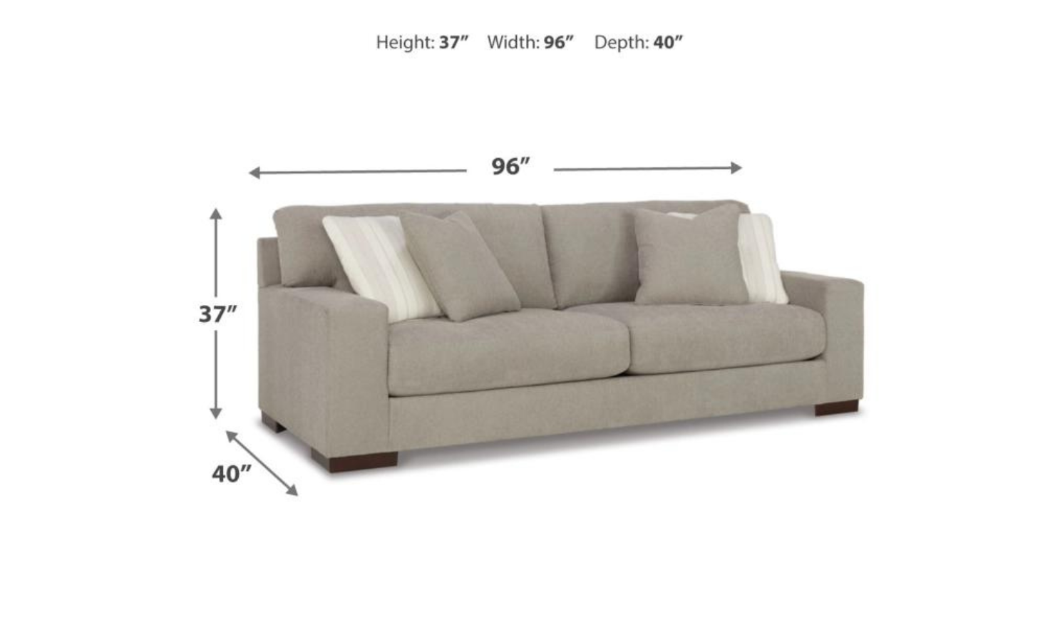 Modern Heritage Maggie Polyester Fabric Sofa with Reversible Cushions