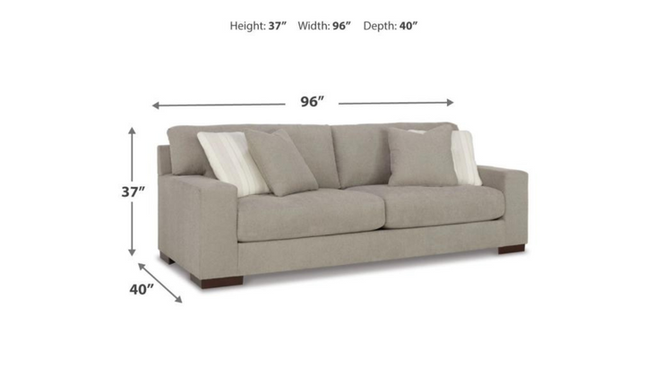 Maggie Polyester Sofa with Reversible Cushions