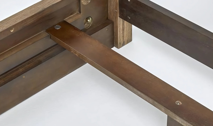 Magnussen Abbyson Brown Wooden Bed in Queen & King Size