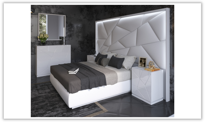 ESF Italia Majesty Bed With Textured Back (King / Queen)