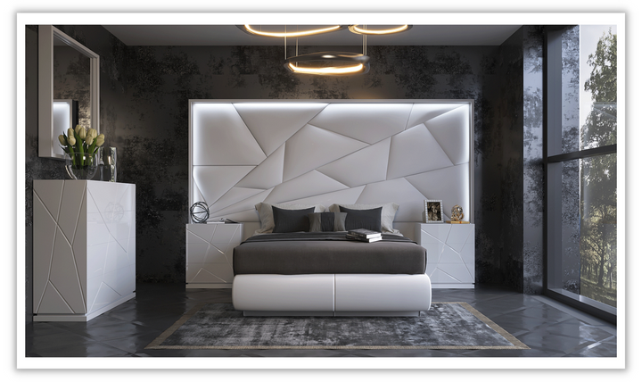 ESF Italia Majesty Bed With Textured Back (King / Queen)
