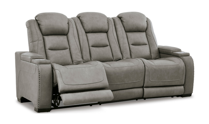 Modern Heritage Man-Den 3-Seater Power-Reclining Sofa with Adjustable Headrest
