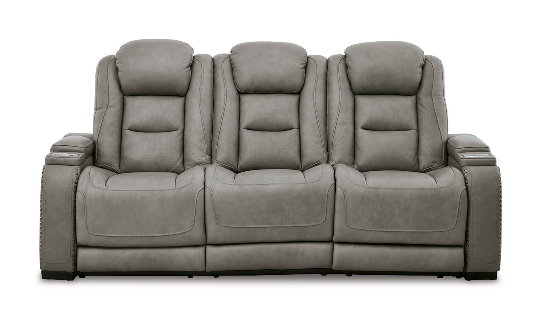 Modern Heritage Man-Den 3-Seater Power-Reclining Sofa with Adjustable Headrest
