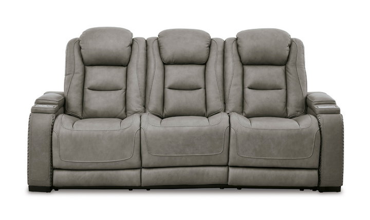Modern Heritage Man-Den 3-Seater Power-Reclining Sofa with Adjustable Headrest