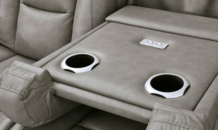 Modern Heritage Man-Den 3-Seater Power-Reclining Sofa with Adjustable Headrest