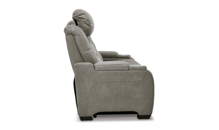 Modern Heritage Man-Den 3-Seater Power-Reclining Sofa with Adjustable Headrest