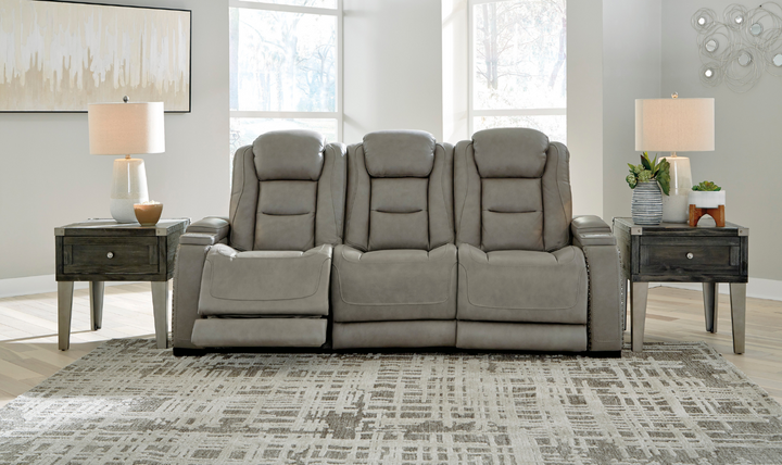 Modern Heritage Man-Den 3-Seater Power-Reclining Sofa with Adjustable Headrest