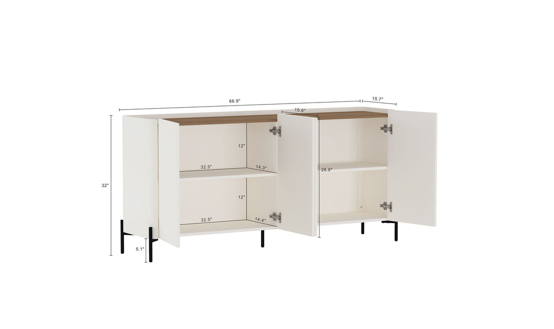 Manhattan Comfort Abbey Wooden Sideboard-JenniferFurniture