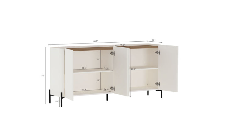 Manhattan Comfort Abbey Wooden Sideboard-JenniferFurniture