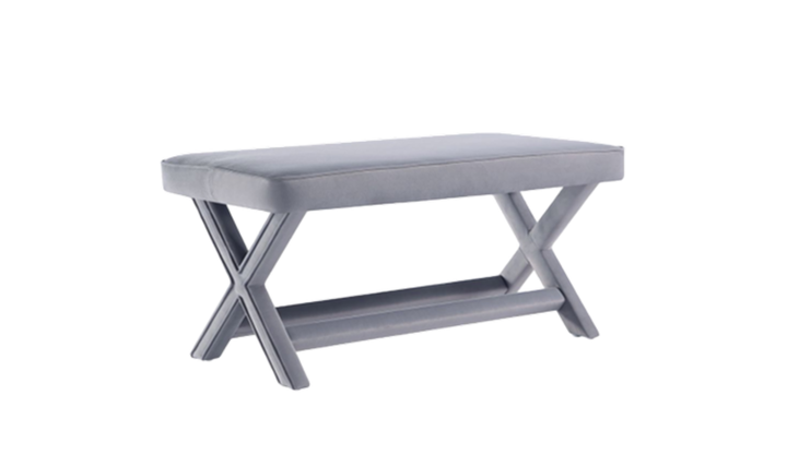 Manhattan Comfort Abigail Mid-Century Modern Velvet Upholstered Bench-Jennifer Furniture