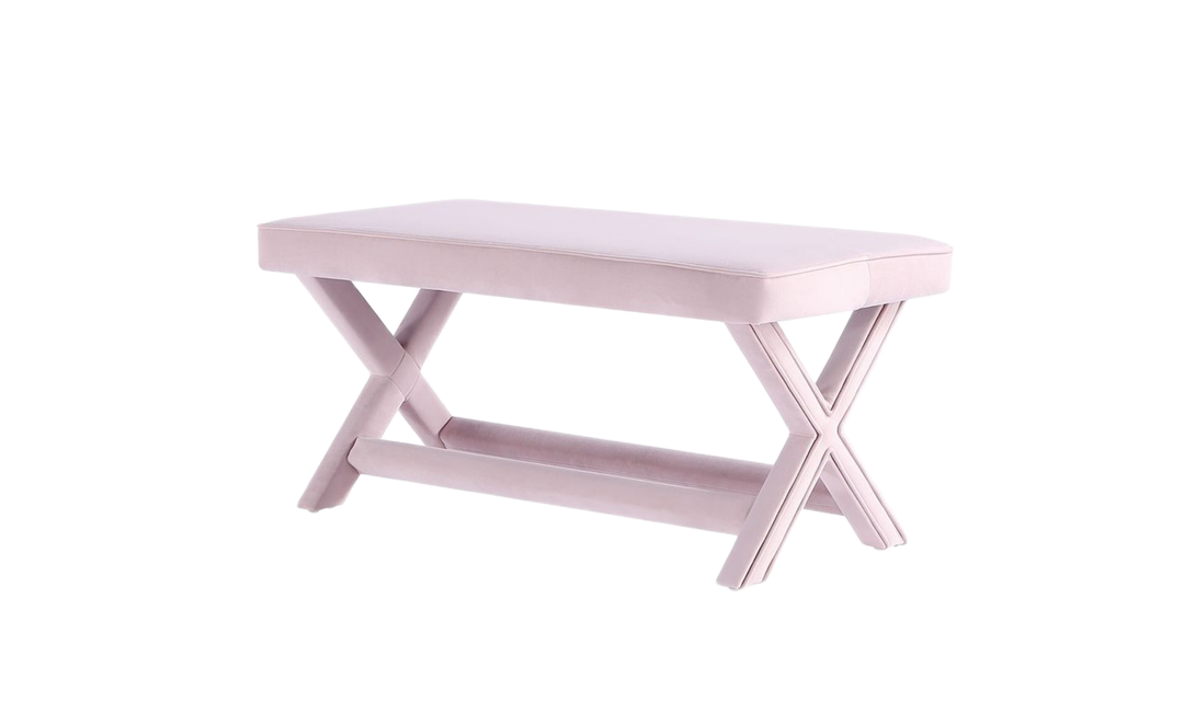 Manhattan Comfort Abigail Mid-Century Modern Velvet Upholstered Bench-Jennifer Furniture