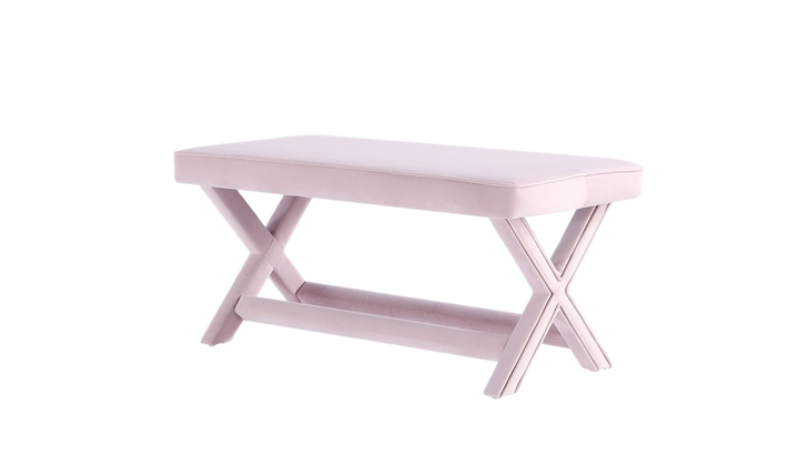 Manhattan Comfort Abigail Mid-Century Modern Velvet Upholstered Bench-Jennifer Furniture