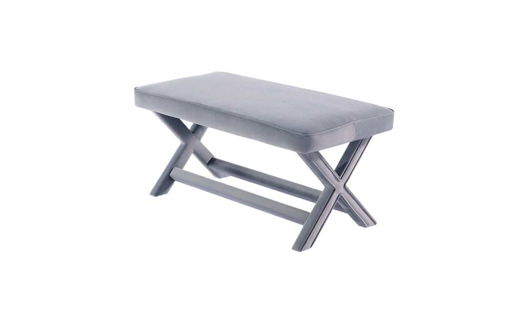 Manhattan Comfort Abigail Mid-Century Modern Velvet Upholstered Bench-Jennifer Furniture