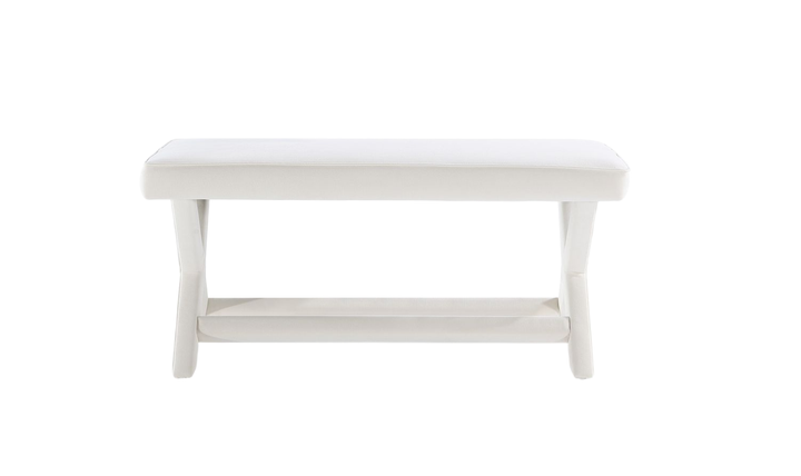 Manhattan Comfort Abigail Mid-Century Modern Velvet Upholstered Bench-Jennifer Furniture