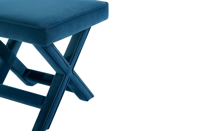 Manhattan Comfort Abigail Upholstered Velvet Accent Bench-Jennifer Furniture