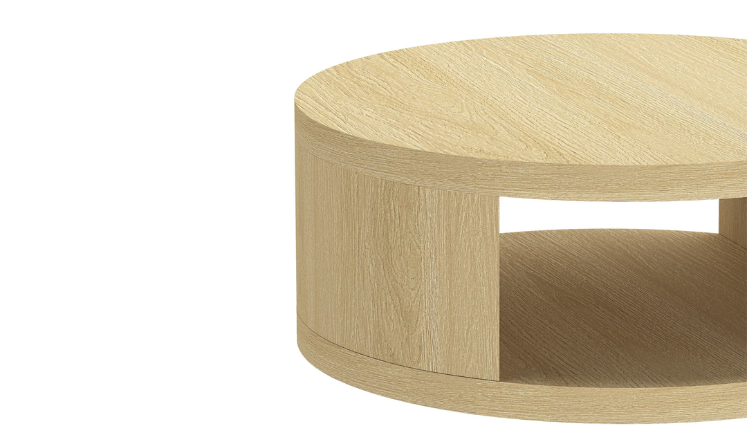 Manhattan Comfort Alure Wooden Round Coffee Table