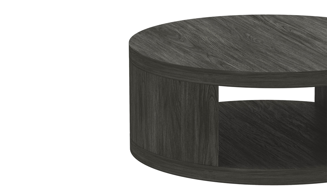 Manhattan Comfort Alure Wooden Round Coffee Table-jennifer