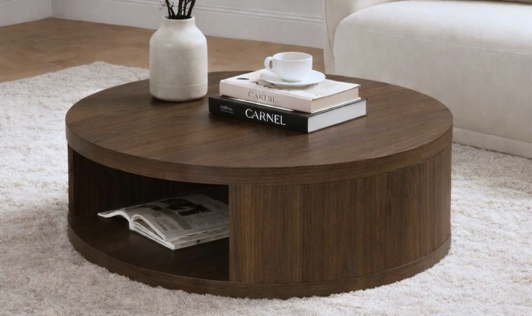 Manhattan Comfort Alure Wooden Round Coffee Table-jennifer