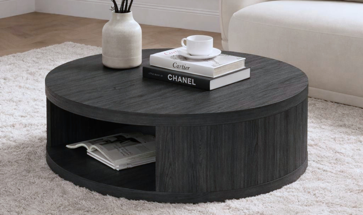 Manhattan Comfort Alure Wooden Round Coffee Table-jennifer
