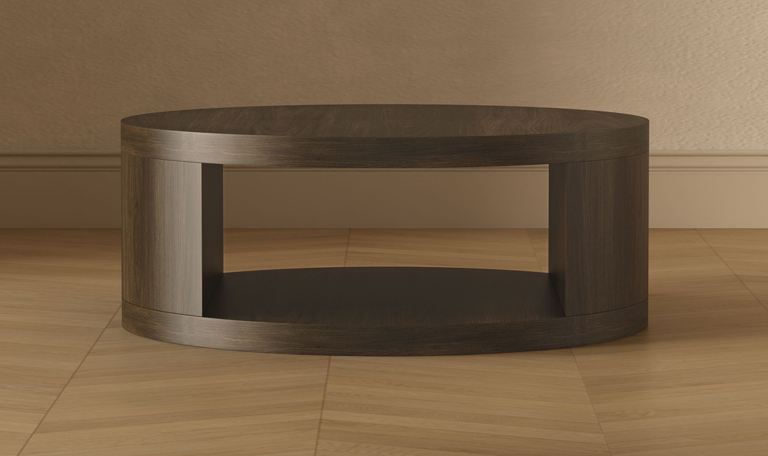 Manhattan Comfort Alure Wooden Round Coffee Table-jennifer