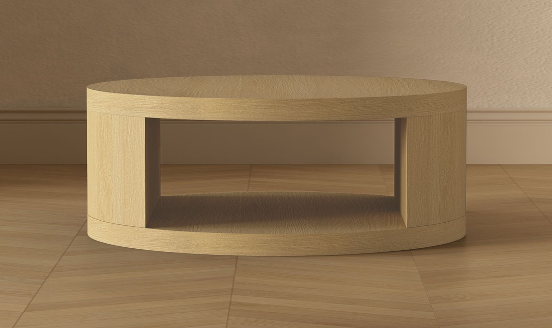 Manhattan Comfort Alure Wooden Round Coffee Table-jennifer