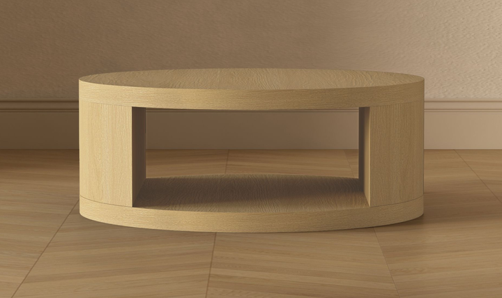 Manhattan Comfort Alure Wooden Round Coffee Table-jennifer
