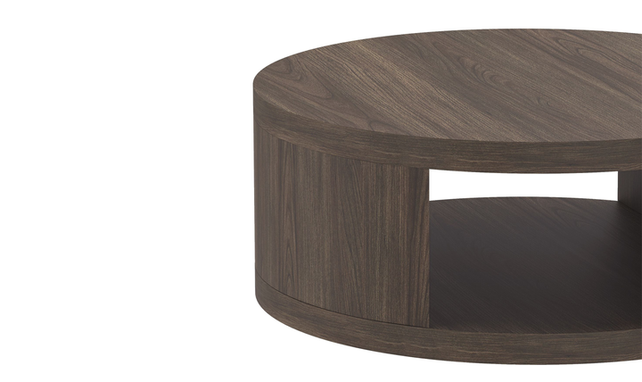 Manhattan Comfort Alure Wooden Round Coffee Table-jennifer