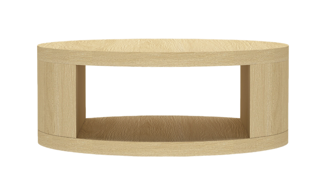 Manhattan Comfort Alure Wooden Round Coffee Table-jennifer