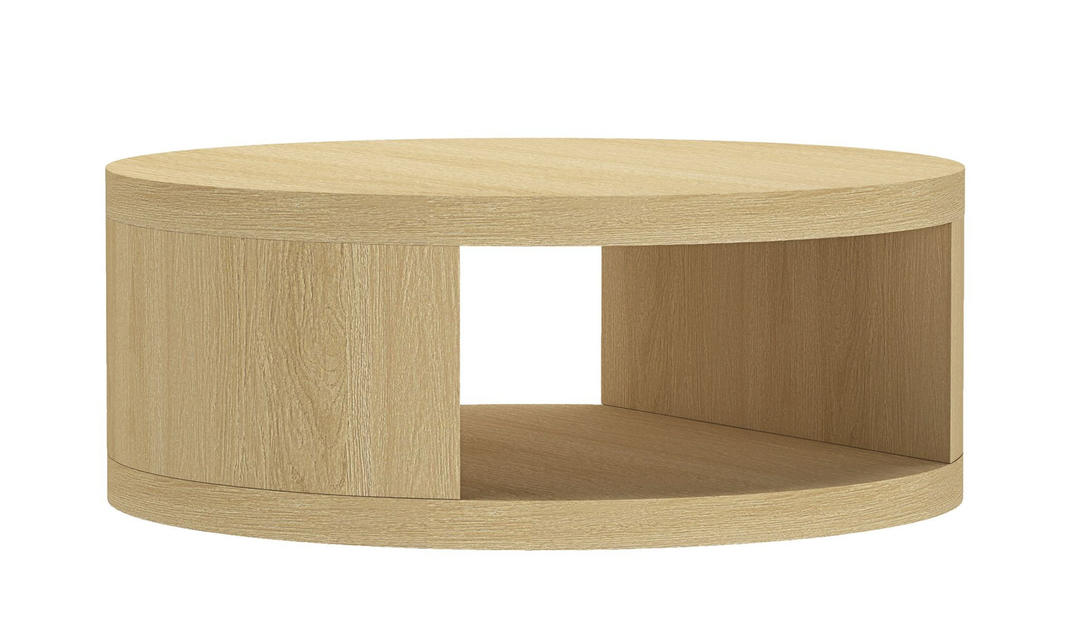 Manhattan Comfort Alure Wooden Round Coffee Table-jennifer