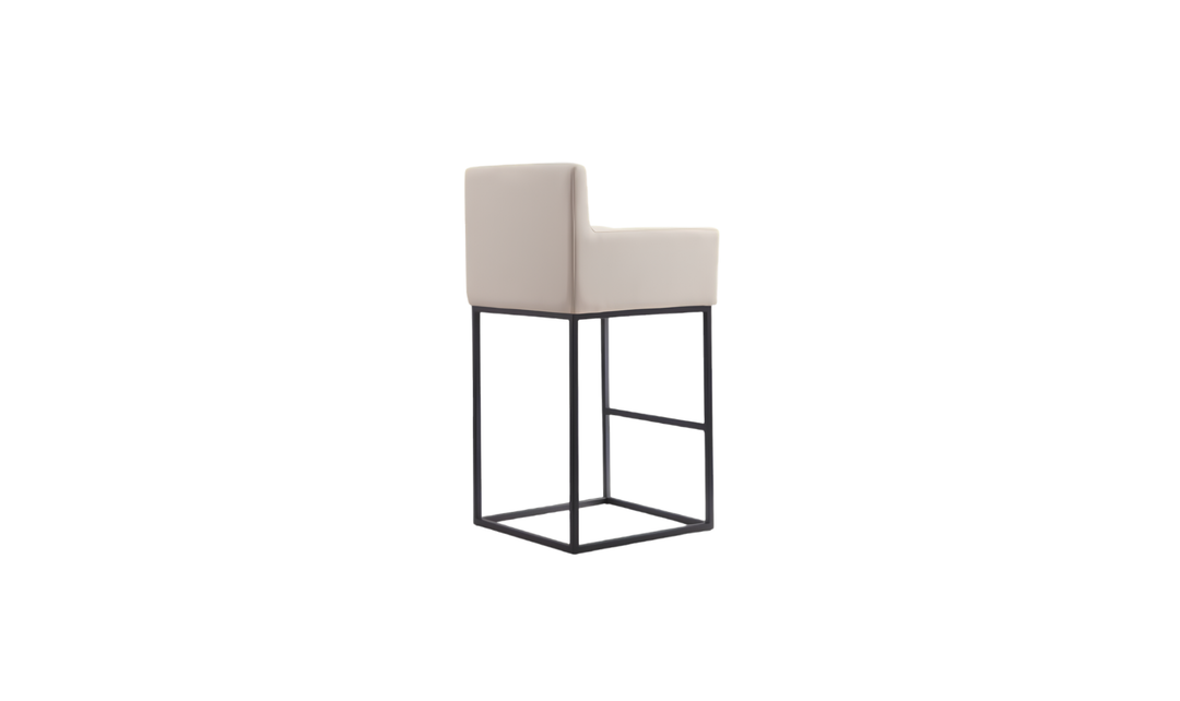 Manhattan Comfort Ambassador Metal Upholstered Barstool-Jennifer Furniture