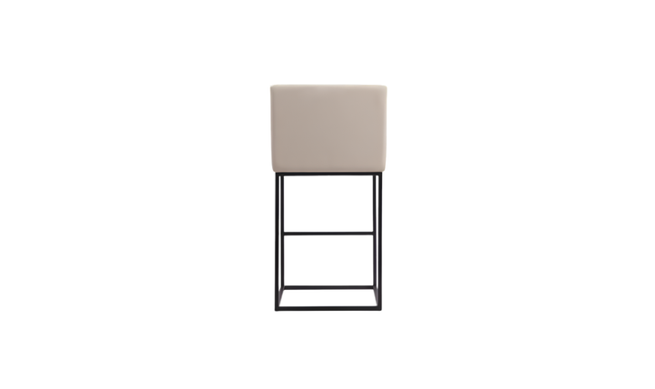 Manhattan Comfort Ambassador Metal Upholstered Barstool-Jennifer Furniture