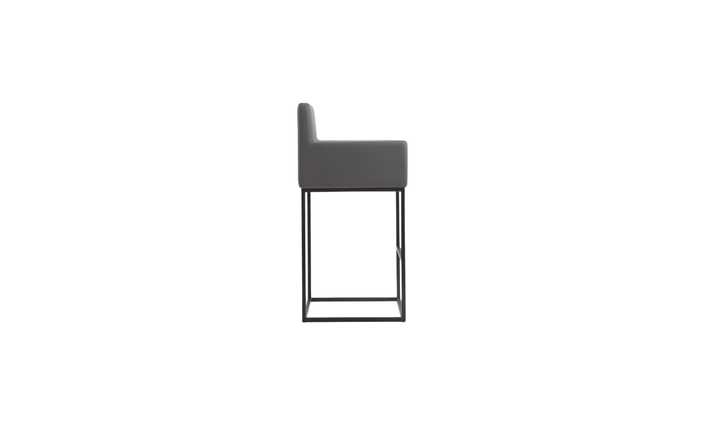 Manhattan Comfort Ambassador Metal Upholstered Barstool-Jennifer Furniture