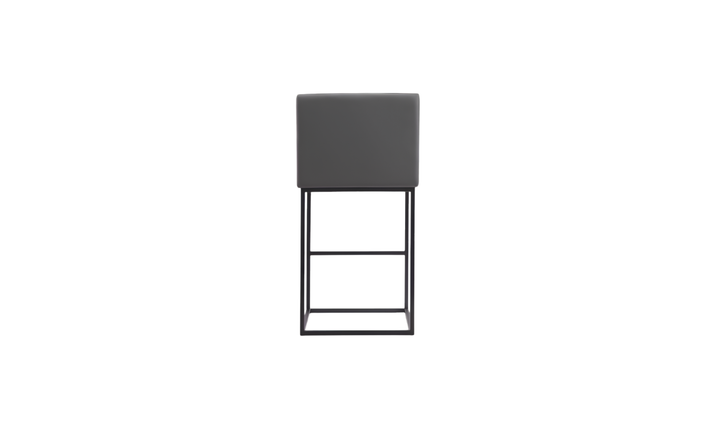Manhattan Comfort Ambassador Metal Upholstered Barstool-Jennifer Furniture